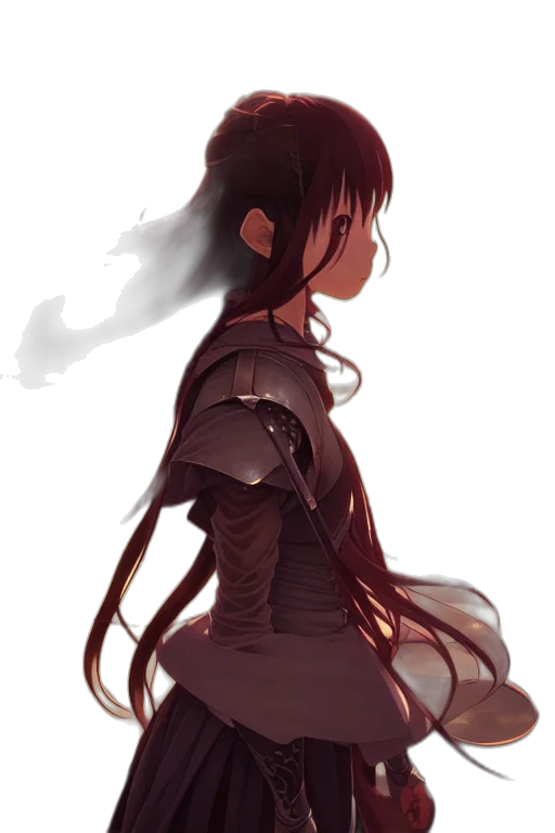 dress, staff, creature, mask transparent PNG cut-out