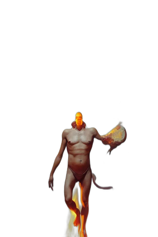 creature, animal, staff, mask, concept art, fantasy art, 3d render, pixel art transparent PNG cut-out