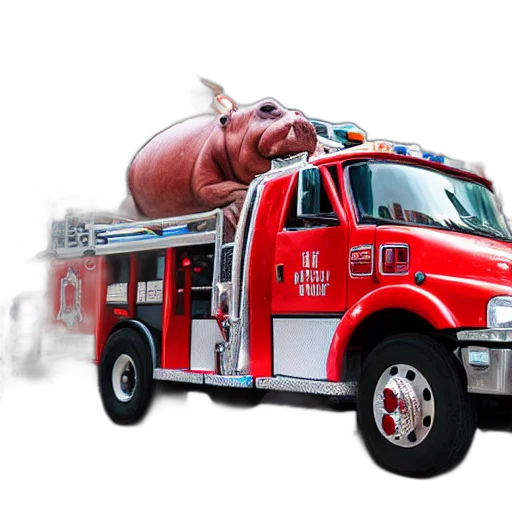 weapon, hippo, firetruck, new transparent PNG cut-out