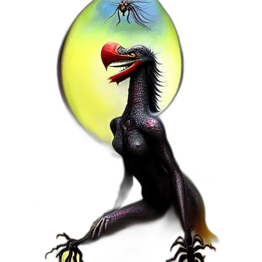 dragon, creature, animal, staff transparent PNG cut-out