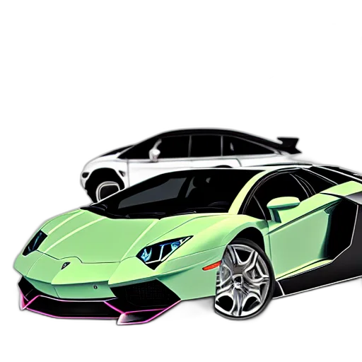 car, 3d render, concept art, photorealistic transparent PNG cut-out