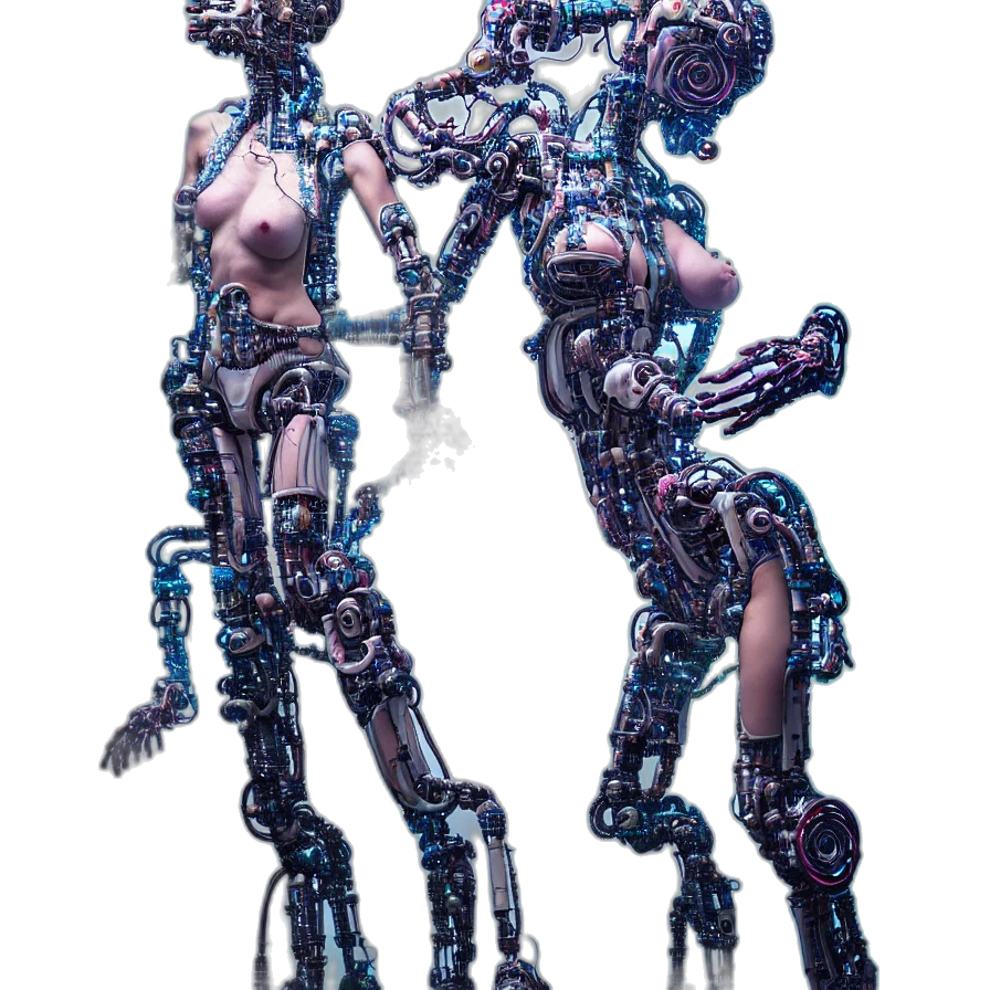 robot, weapon, cyberpunk, concept art transparent PNG cut-out