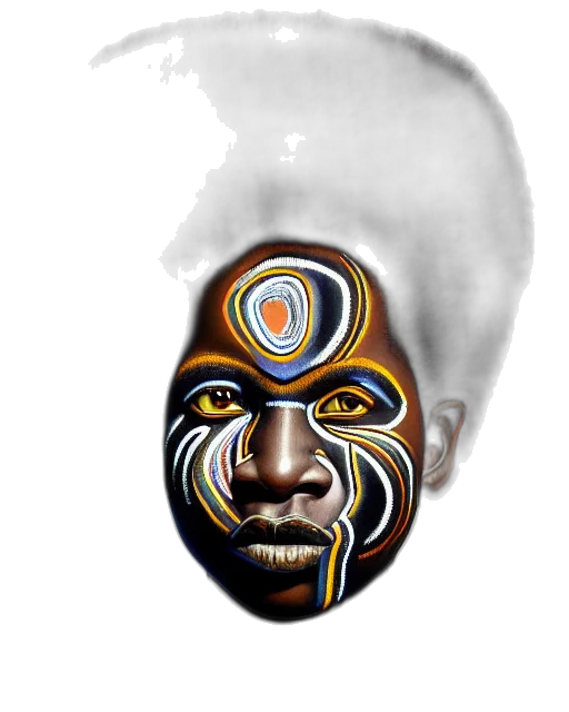face, mask, hair, staff transparent PNG cut-out