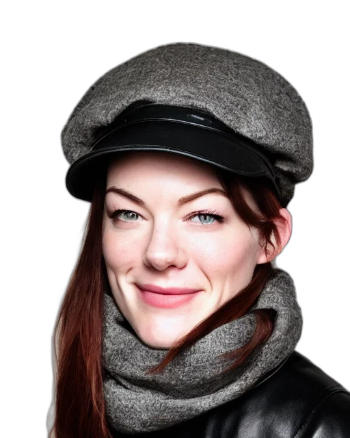 hat, staff, jacket, face transparent PNG cut-out