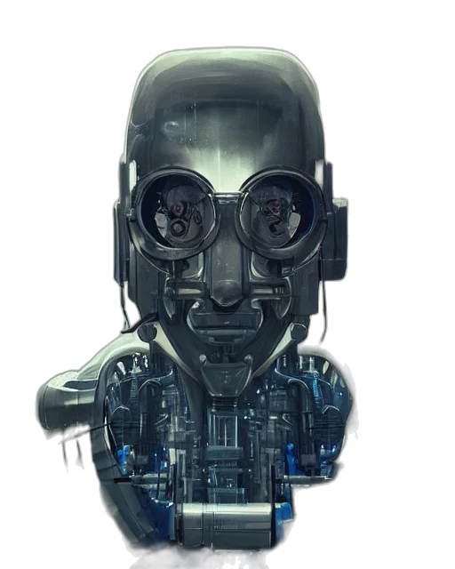 robot, mask, face, concept art, cyberpunk, 3d render, comic book art, half transparent PNG cut-out