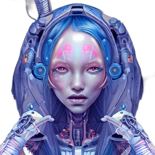 robot, face, mask, cyberpunk, concept art, fantasy art, comic book art, outer space transparent PNG cut-out