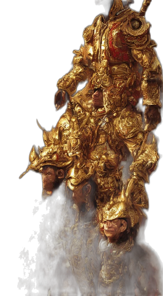 crown, dragon, mask, staff transparent PNG cut-out
