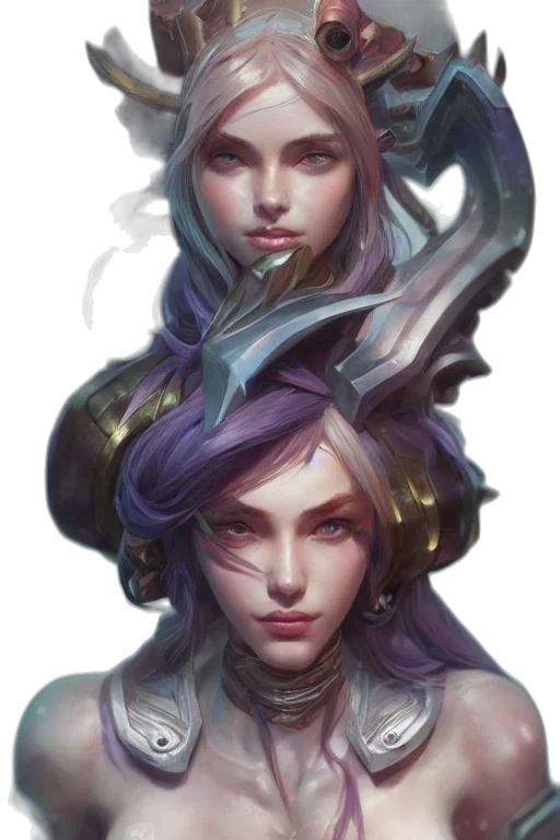 face, crown, mask, fantasy art, concept art, cyberpunk, photorealistic, pastel transparent PNG cut-out