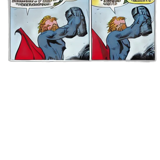 comic book art, concept art, outer space, thor transparent PNG cut-out