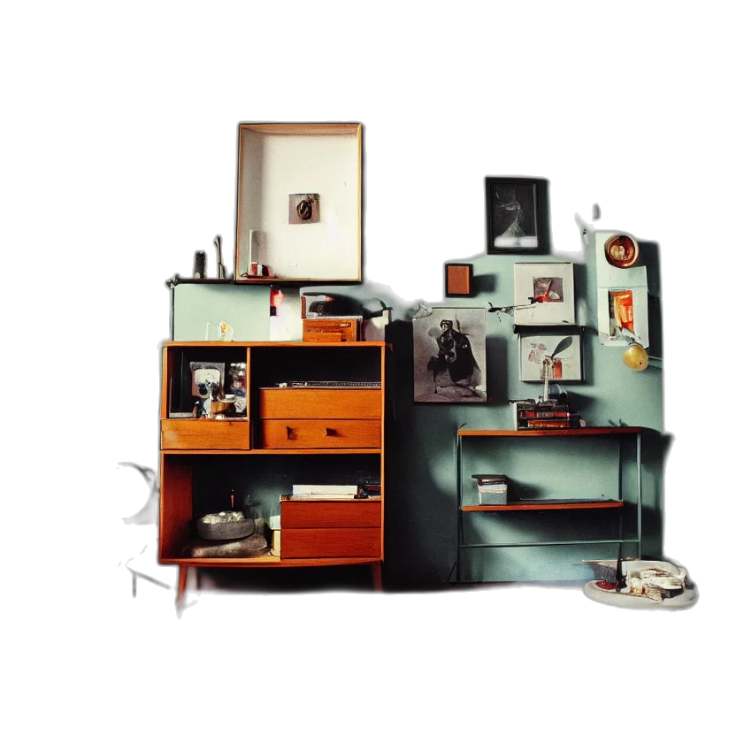 furniture, 3d render, concept art, photorealistic transparent PNG cut-out