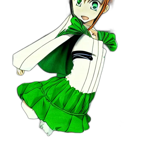 dress, staff, weapon, jacket, anime, pixel art, cartoon, concept art transparent PNG cut-out
