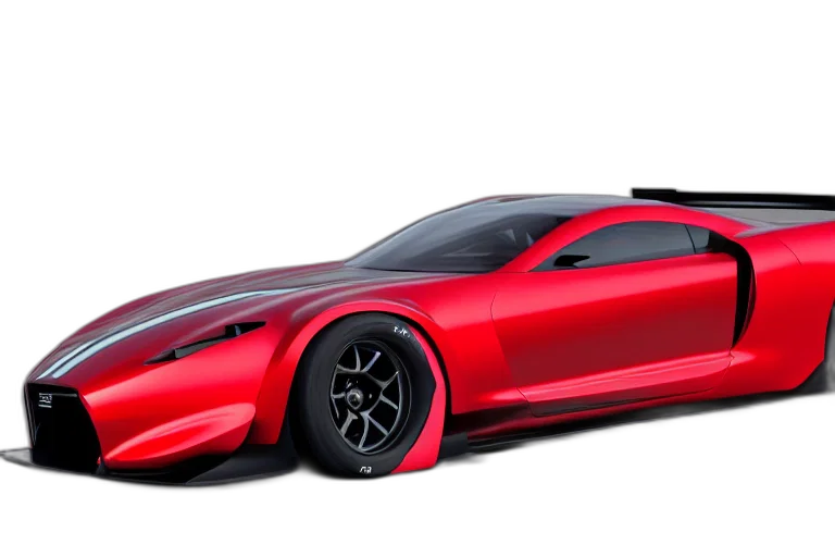 car, 3d render, concept art, photorealistic, sports, based, nissan, chevy transparent PNG cut-out