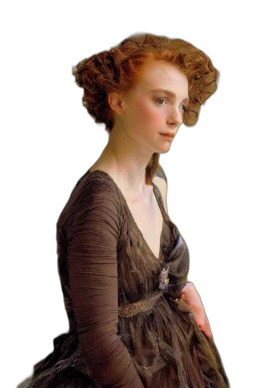 dress, staff, hair, face transparent PNG cut-out