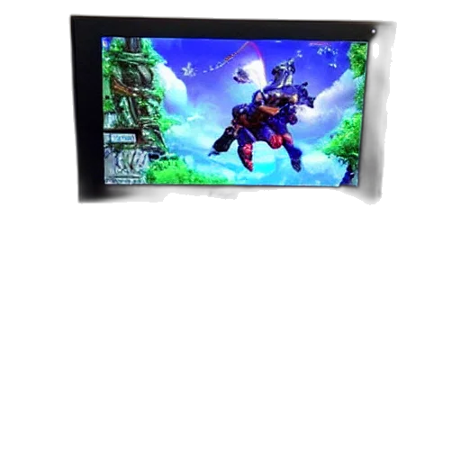 3d render, concept art, giant, gaming, room, monitor transparent PNG cut-out