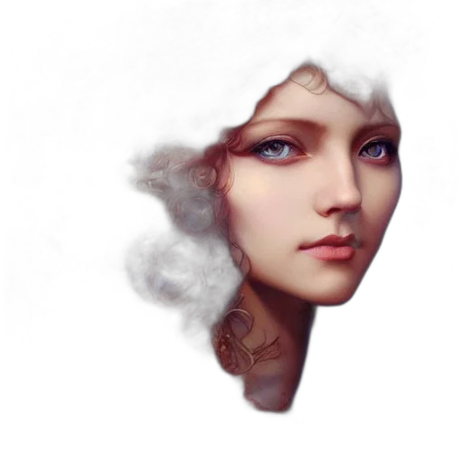 face, crown, hat, mask, fantasy art, photorealistic, concept art, oil painting transparent PNG cut-out