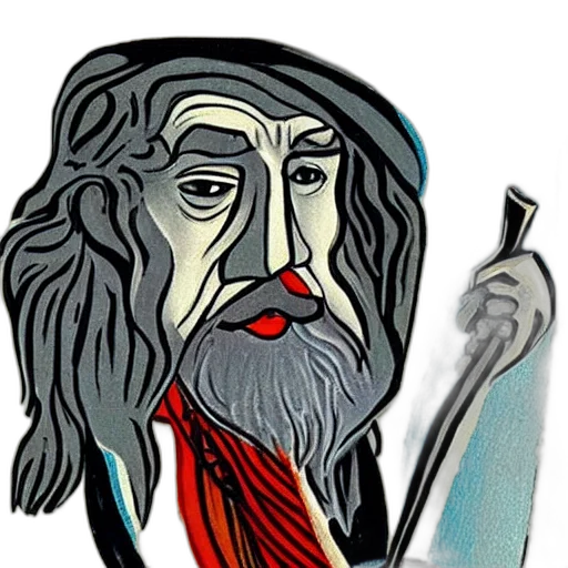 staff, face, sword, cartoon transparent PNG cut-out