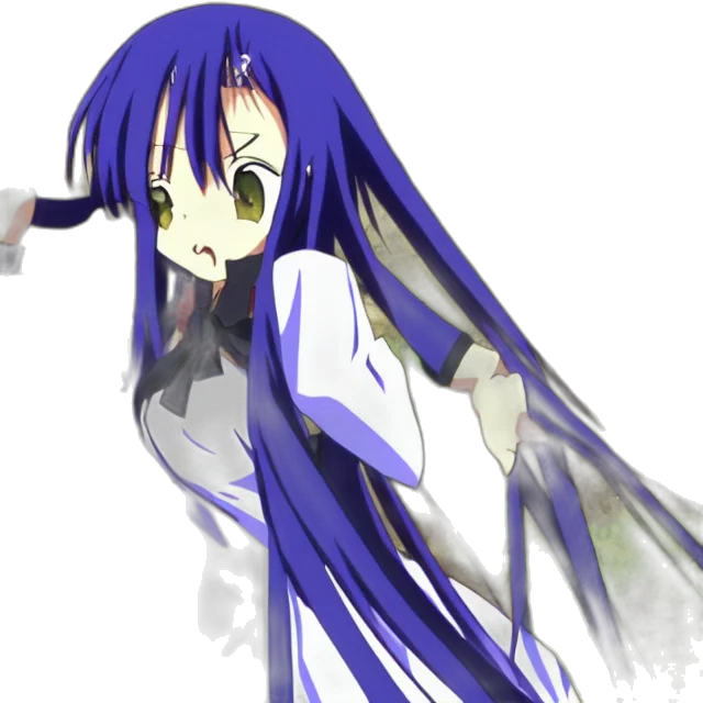 dress, staff, hair, weapon, anime, concept art, photorealistic, cartoon transparent PNG cut-out
