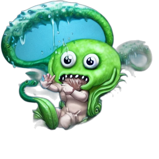 creature, staff, dragon, animal, concept art, pixel art, fantasy art, 3d render transparent PNG cut-out