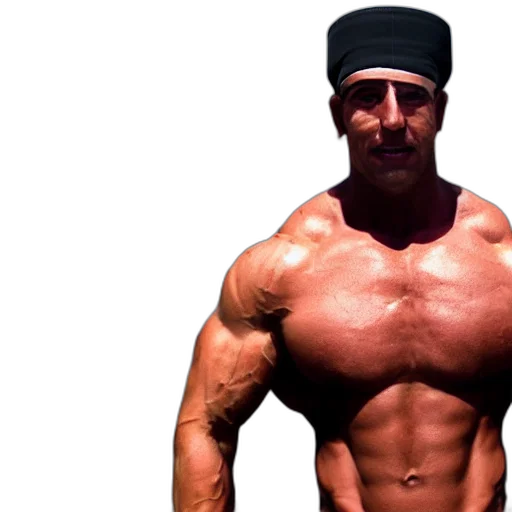 photorealistic, 3d render, extremely, buff transparent PNG cut-out