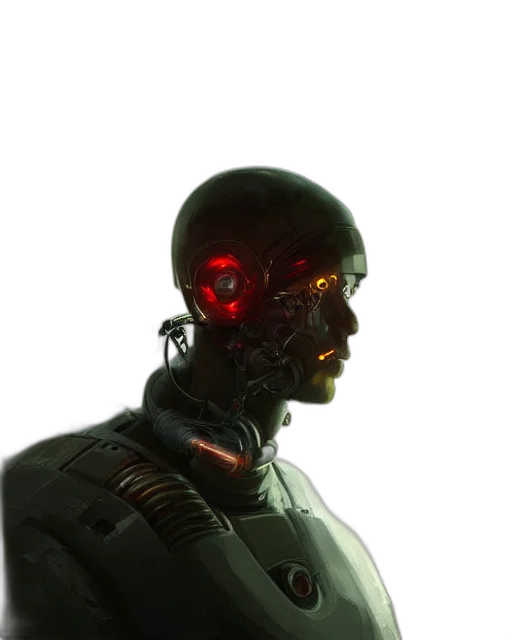 robot, face, mask, creature transparent PNG cut-out