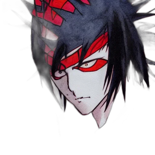 mask, face, hat, hair, anime, concept art, comic book art, cartoon transparent PNG cut-out