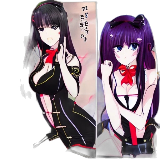dress, anime, concept art, pixel art, fantasy art, dark, bishoujo transparent PNG cut-out