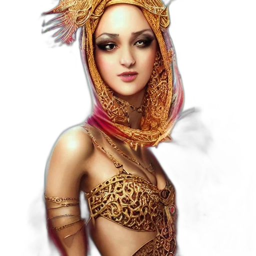 jewelry, crown, mask, dress, fantasy art, photorealistic, concept art, 3d render transparent PNG cut-out