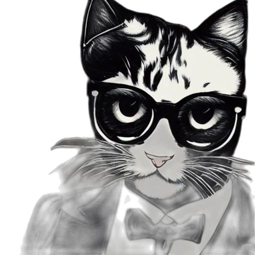 animal, cartoon, photorealistic, pencil sketch, anime, polaroid, aesthetic, portrait transparent PNG cut-out