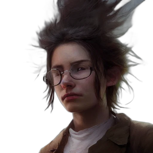 hair, jacket, face, hat transparent PNG cut-out