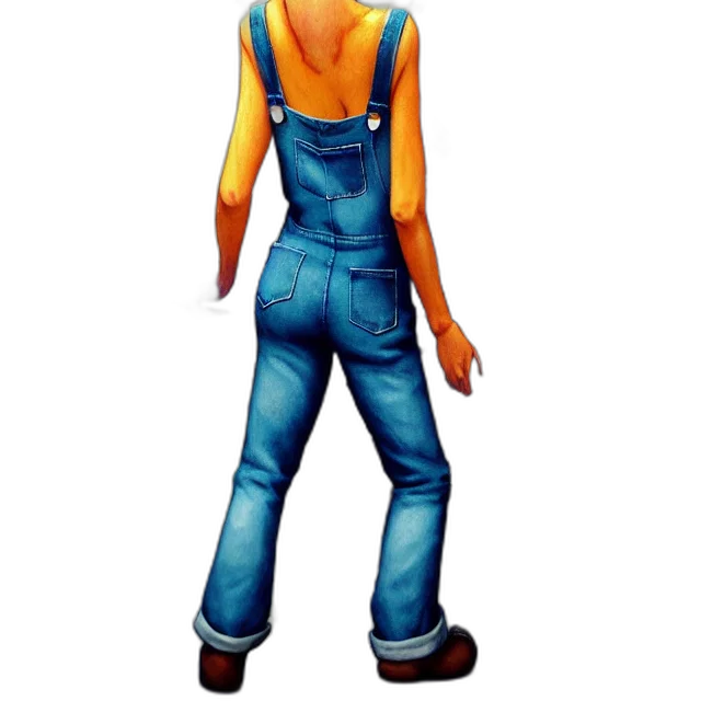 jacket, robot, staff, 3d render, concept art, pixel art, cartoon, full transparent PNG cut-out