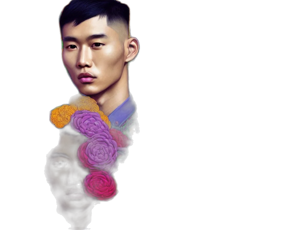 staff, hair, face, photorealistic, concept art, 3d render, watercolor, pastel transparent PNG cut-out