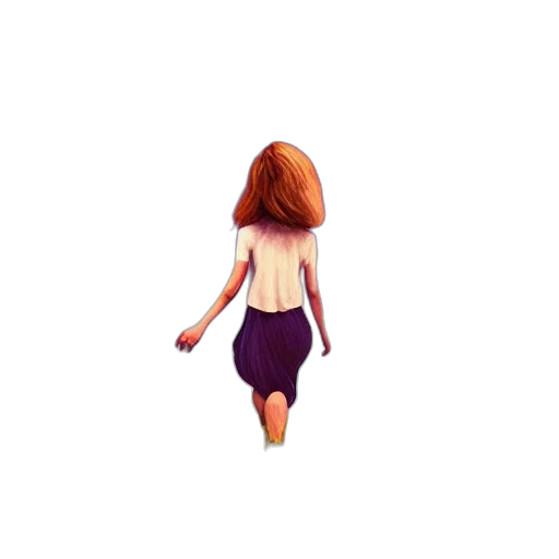 dress, hair, creature, robot transparent PNG cut-out