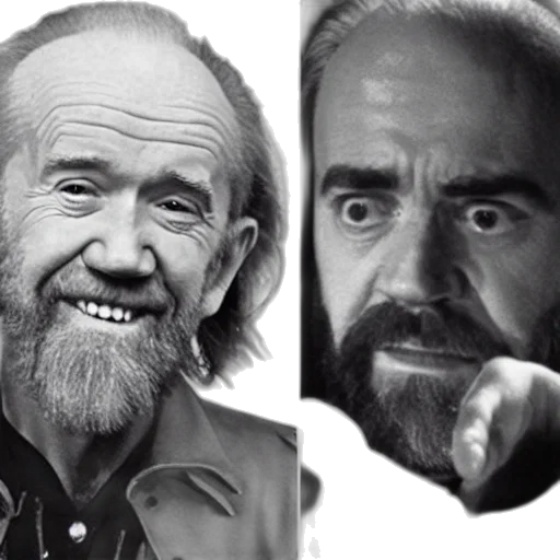 face, photorealistic, george, carlin transparent PNG cut-out
