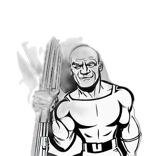 staff, weapon, sword, comic book art transparent PNG cut-out