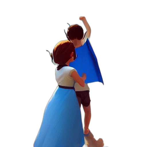 dress, umbrella, oil painting, concept art transparent PNG cut-out