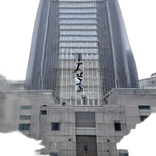 building, robot, umbrella, staff transparent PNG cut-out