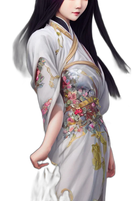 dress, staff, face, weapon, fantasy art, photorealistic, concept art, anime transparent PNG cut-out