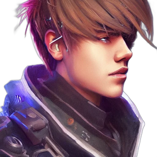 face, jacket, robot, staff transparent PNG cut-out