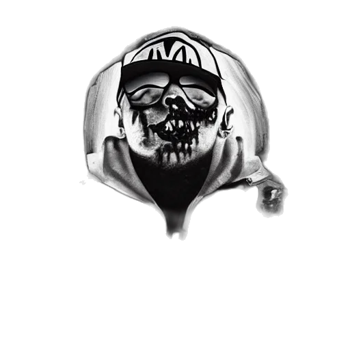 mask, face, cartoon, photorealistic, comic book art, concept art, mac, miller transparent PNG cut-out