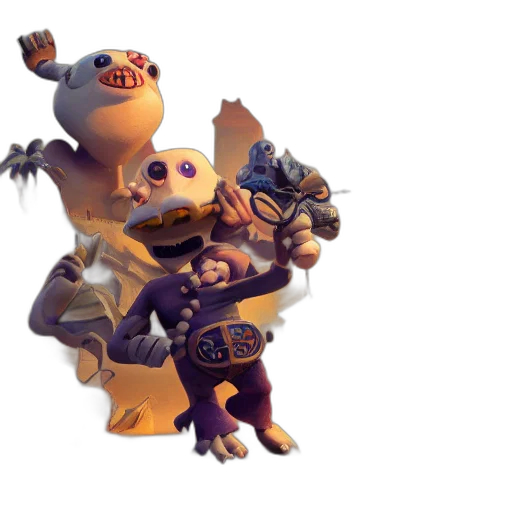 dragon, creature, staff, robot transparent PNG cut-out