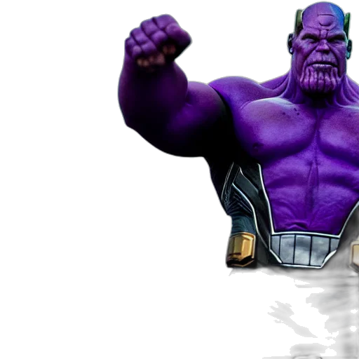 3d render, concept art, comic book art, photorealistic, josh, brolin, thanos, marvel transparent PNG cut-out