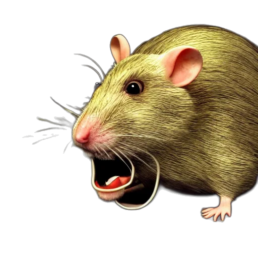 animal, food, creature, photorealistic, 3d render, concept art, rat, donald transparent PNG cut-out