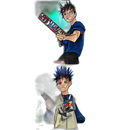 staff, weapon, jacket, sword, concept art, anime, pixel art, cartoon transparent PNG cut-out