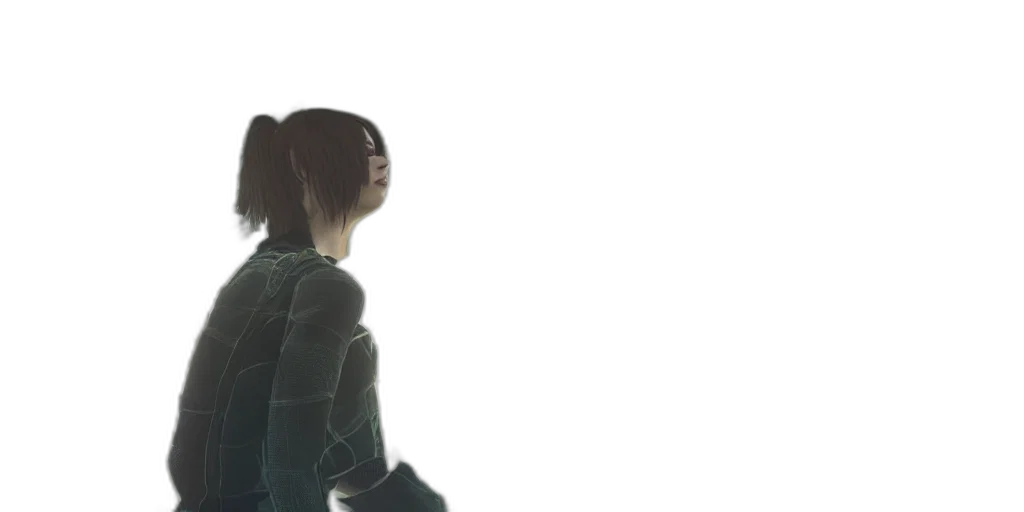 robot, jacket, dress, face, 3d render, concept art, cyberpunk, photorealistic transparent PNG cut-out
