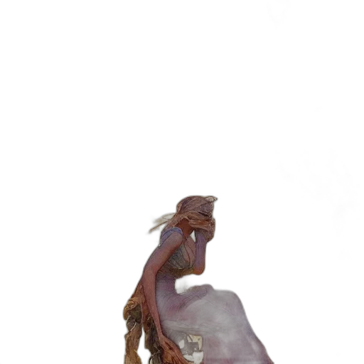 dress, creature, staff, dragon transparent PNG cut-out