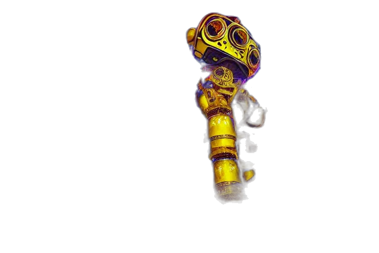 weapon, staff, robot, jewelry, 3d render, concept art, photorealistic, pixel art transparent PNG cut-out