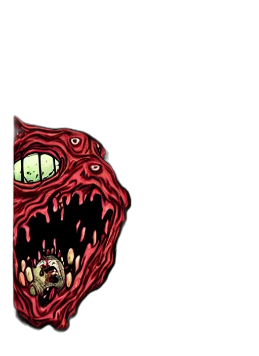 creature, mask, face, comic book art transparent PNG cut-out