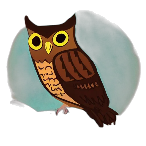 3d render, concept art, photorealistic, watercolor, hootie, owl, house transparent PNG cut-out