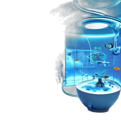concept art, 3d render, underwater, futuristic transparent PNG cut-out