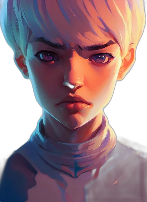 face, robot, staff, creature transparent PNG cut-out